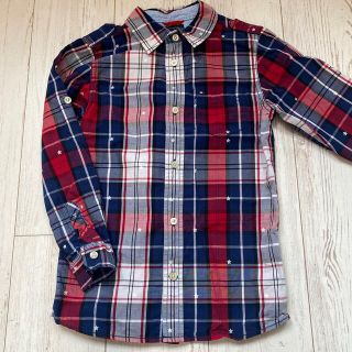 トミーヒルフィガー(TOMMY HILFIGER)の美品♡トミーヒルフィガー♡長袖シャツ男の子120cm♡チェックシャツ♡tommy(Tシャツ/カットソー)