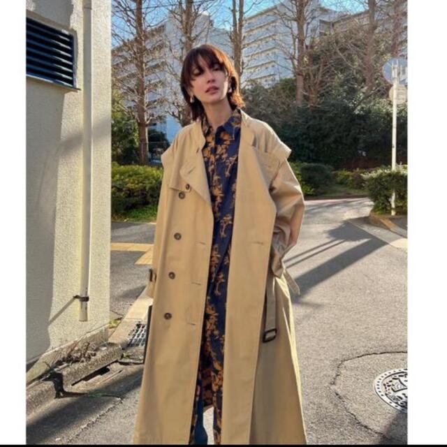 CLANE 2WAY SQUARE SLEEVE TRENCH COAT