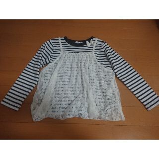 マザウェイズ(motherways)のマザウェイズ 重ね着風ロングTシャツ 120サイズ(Tシャツ/カットソー)