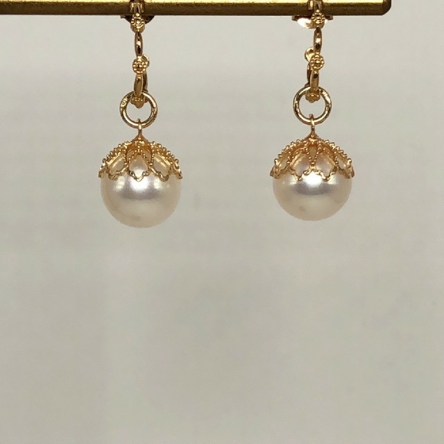 agete - agete K10 ゴールド パール ピアス チャーム 10金の通販 by も