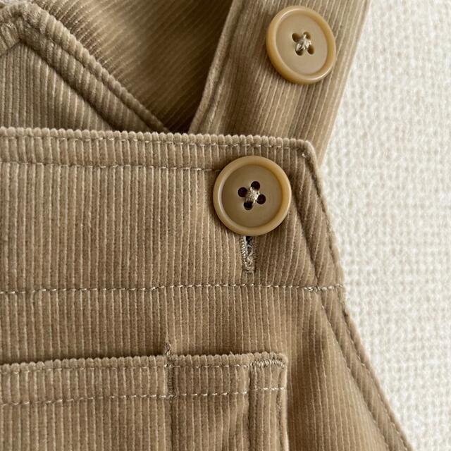 MUJI (無印良品)(ムジルシリョウヒン)の無印良品　コーデュロイ　ジャンパースカート　サロペット　80 キッズ/ベビー/マタニティのベビー服(~85cm)(ワンピース)の商品写真