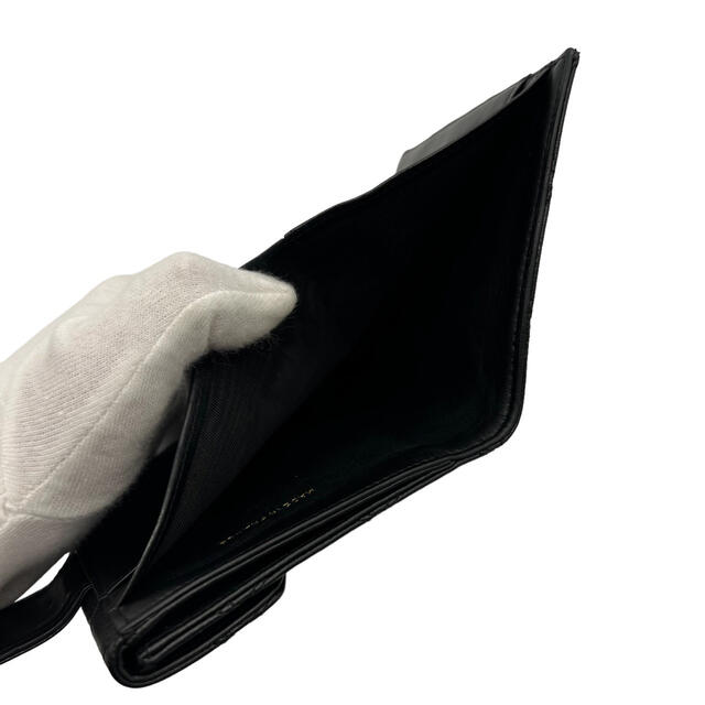CHANEL(シャネル)の美品！シャネル　キャビアスキン　ビコローレ　Wホック　財布　ブラック レディースのファッション小物(財布)の商品写真