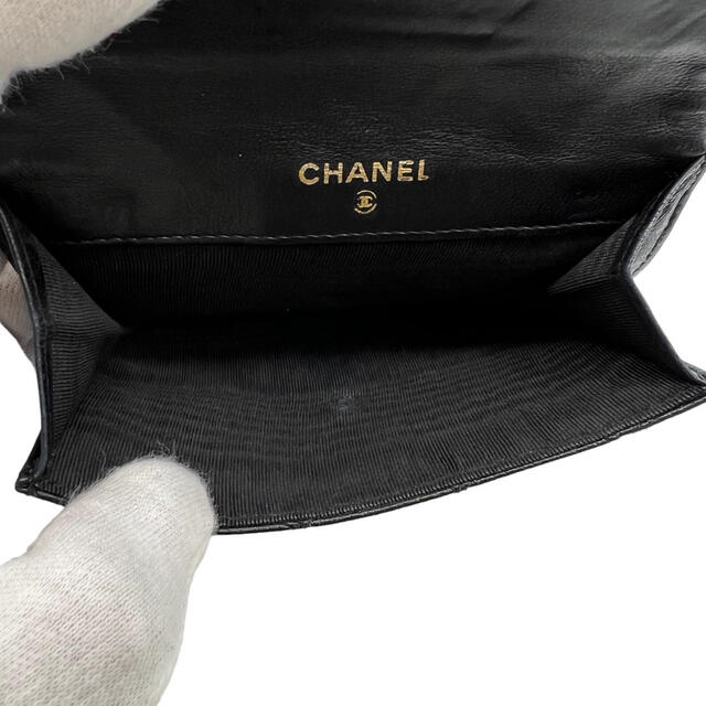 CHANEL(シャネル)の美品！シャネル　キャビアスキン　ビコローレ　Wホック　財布　ブラック レディースのファッション小物(財布)の商品写真