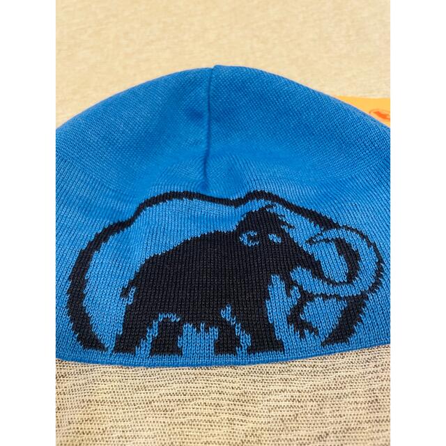 Mammut(マムート)のMAMMUT マムート  ロゴ ビーニー LOGO BEANIE ブルー メンズの帽子(ニット帽/ビーニー)の商品写真