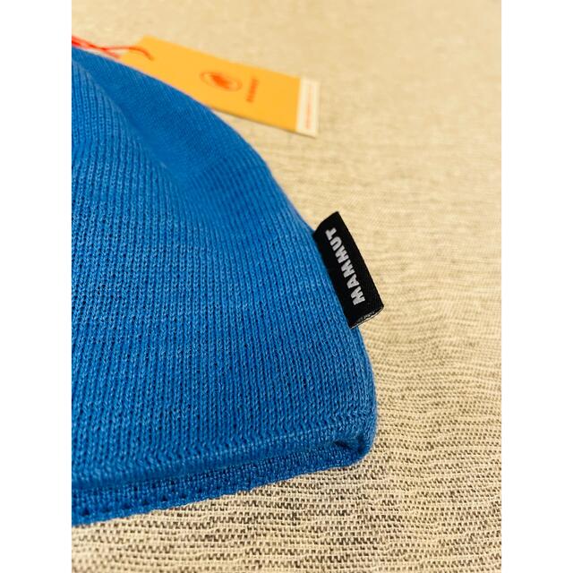 Mammut(マムート)のMAMMUT マムート  ロゴ ビーニー LOGO BEANIE ブルー メンズの帽子(ニット帽/ビーニー)の商品写真