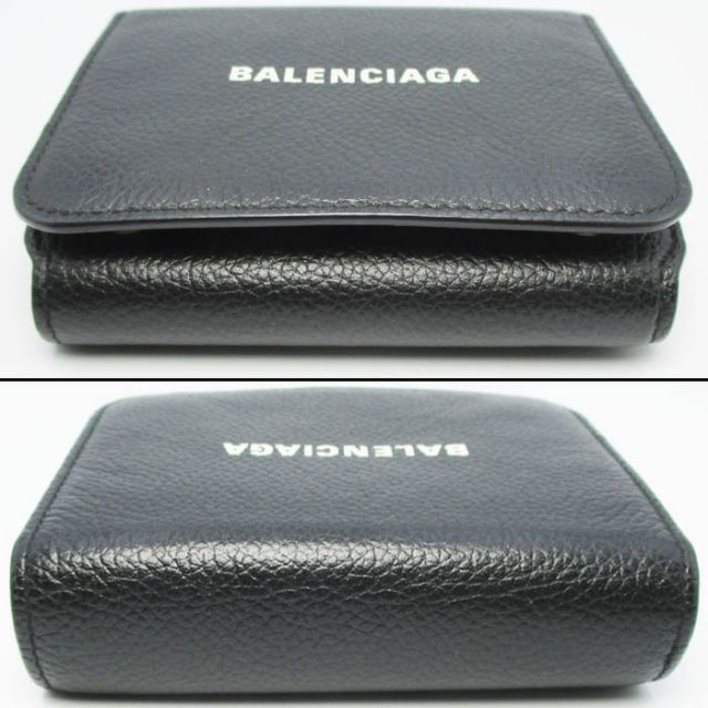 Balenciaga - BALENCIAGA バレンシアガ ３つ折りブラックレザー