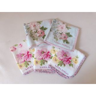 ローラアシュレイ(LAURA ASHLEY)の新品♡ローラアシュレイハンカチタオル5枚(ハンカチ)