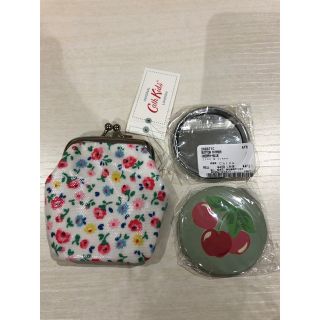 キャスキッドソン(Cath Kidston)の【新品・未使用・タグ付き】キャスキッドソン コインケース ミラー 3点セット(コインケース)