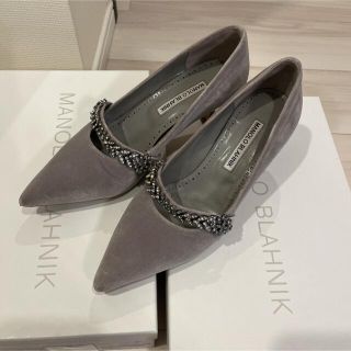 マノロブラニク(MANOLO BLAHNIK)のマノロブラニク　putini グレー　36 パンプス(ハイヒール/パンプス)