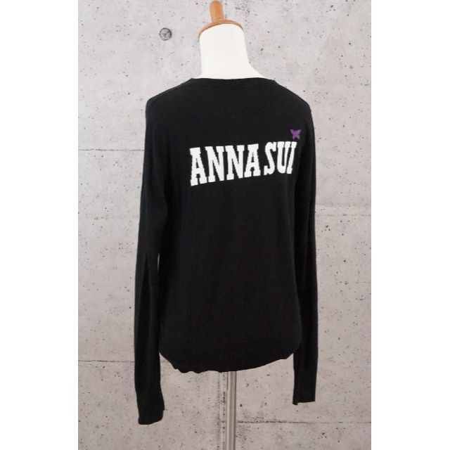 ANNA SUI(アナスイ)のANNA SUI アナスイ バックロゴ カーディガン ブラック サイズM/L  レディースのトップス(カーディガン)の商品写真