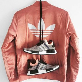 アディダス(adidas)のadidas originals アディダスオリジナルズ　ピンクブルゾンMA1(ブルゾン)