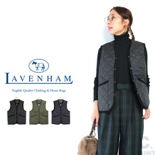 ラベンハム(LAVENHAM)のラベンハム　トレンド　キルティングベスト　黒(ダウンベスト)