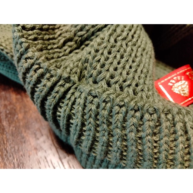 最高級【希少・格安!!】手織り・ハンドメイド・ニット帽・エバーグリーン メンズの帽子(ニット帽/ビーニー)の商品写真