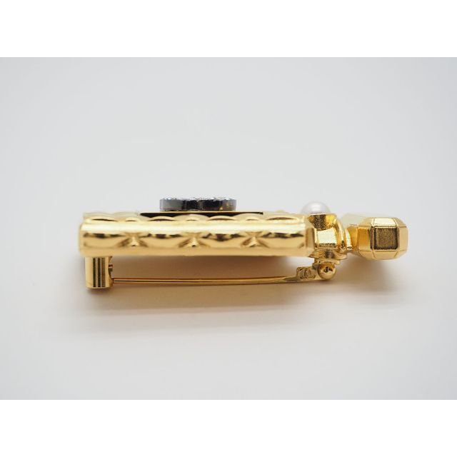 CHANEL シャネル F20A 香水瓶 ココ ブローチ ゴールド パール 1