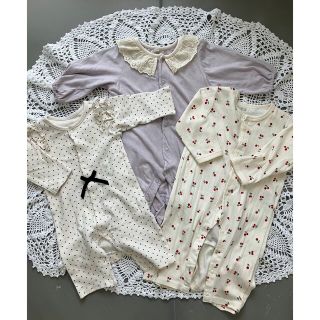 ニシマツヤ(西松屋)のベビー服　カバーオール　60-70-80 セット売り　女の子(カバーオール)