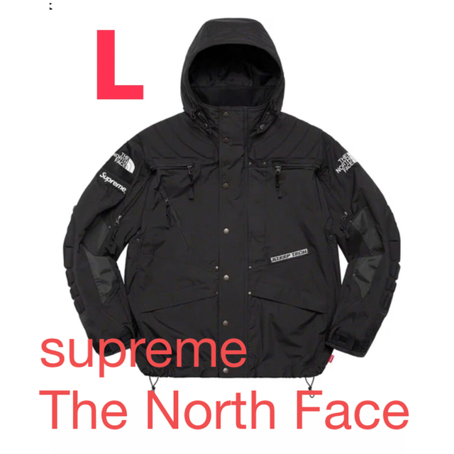 激安価格の Supreme The Lサイズ Black Face North ナイロンジャケット