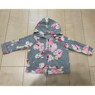 ベビーギャップ(babyGAP)のbaby GAP パーカー　花柄　80サイズ(トレーナー)