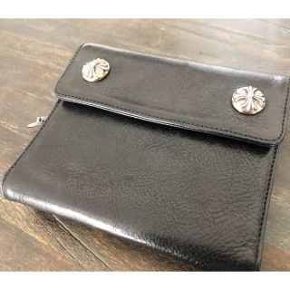 クロムハーツ(Chrome Hearts)の在庫なし入荷未定　クロムハーツ本革二つ折り財布　中古ですが美品です(折り財布)