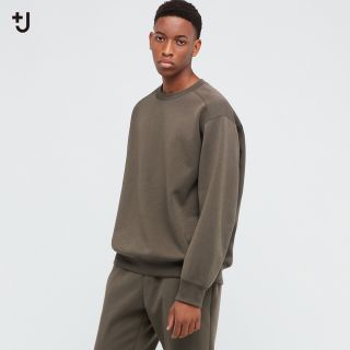 ユニクロ(UNIQLO)のUNIQLO ユニクロ +J   ドライスウェットシャツ オリーブ Ｌサイズ(スウェット)