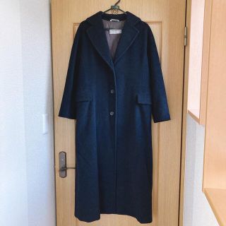 マックスマーラ(Max Mara)の★MaxMara マックスマーラ ロングコート ブラック 38 イタリア製(ロングコート)