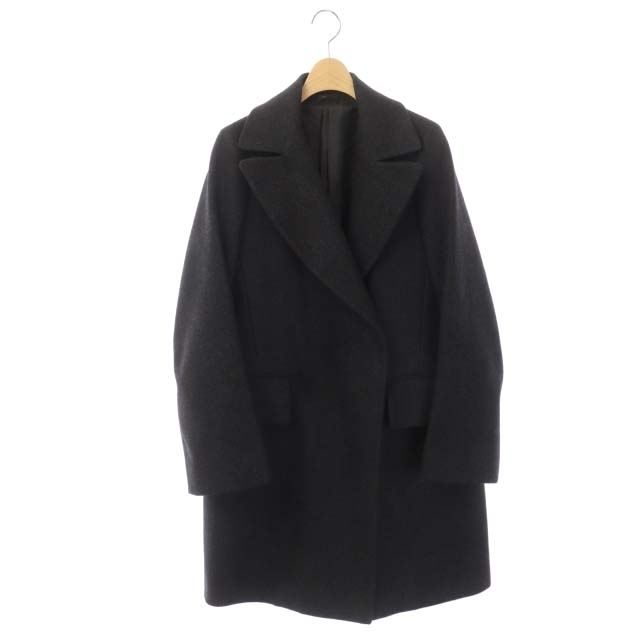 ジルサンダー JIL SANDER メルトンチェスターコート 36 ダークグレー