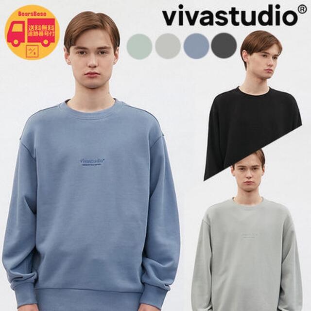 vivastudio 完売品 韓国 ロゴ スウェット ブルー XL