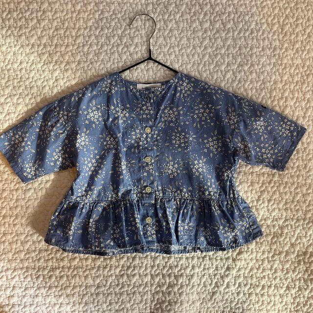 FITH(フィス)のquoti use fith 花柄シャツ M ブルー キッズ/ベビー/マタニティのベビー服(~85cm)(シャツ/カットソー)の商品写真