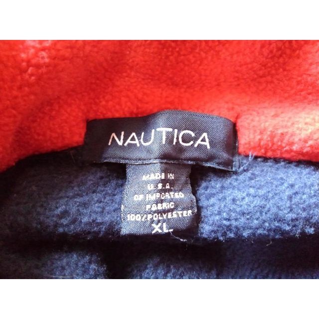 NAUTICA(ノーティカ)の672 ノーティカ USA古着 ハーフジップ フリース 刺繍ロゴ 男女兼用 メンズのトップス(スウェット)の商品写真