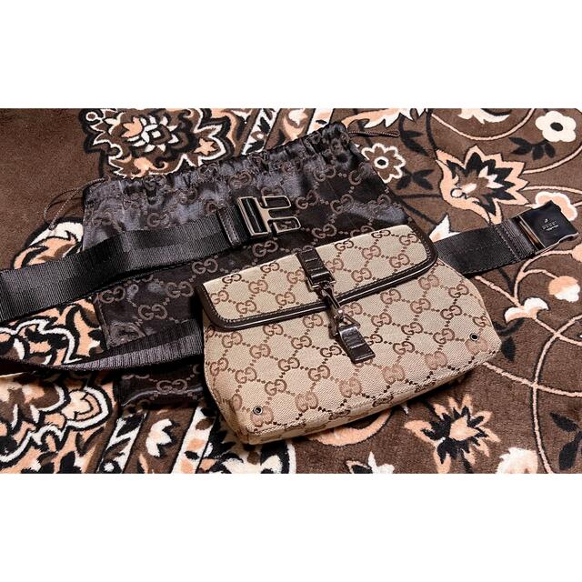今月限定価格新品☆GUCCI・グッチのGGキャンバスウエストポーチ