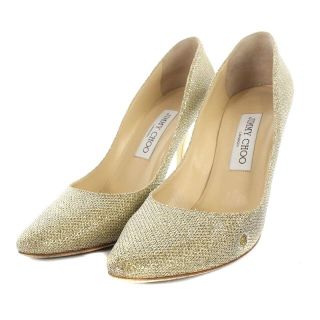 ジミーチュウ(JIMMY CHOO)のジミーチュウ パンプス ラメ ハイヒール 38 25cm ゴールド色(ハイヒール/パンプス)