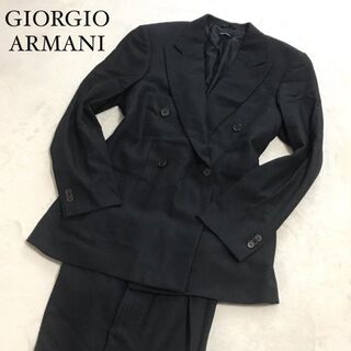 ジョルジオアルマーニ(Giorgio Armani)のジョルジオアルマーニ BORGO21 黒タグ ダブルスーツ ブラック 48 織柄(セットアップ)