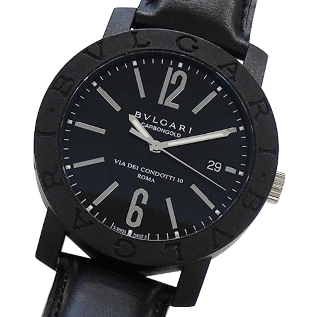 予約受付中】 カーボンゴールド 時計 ブルガリ - BVLGARI デイト AT
