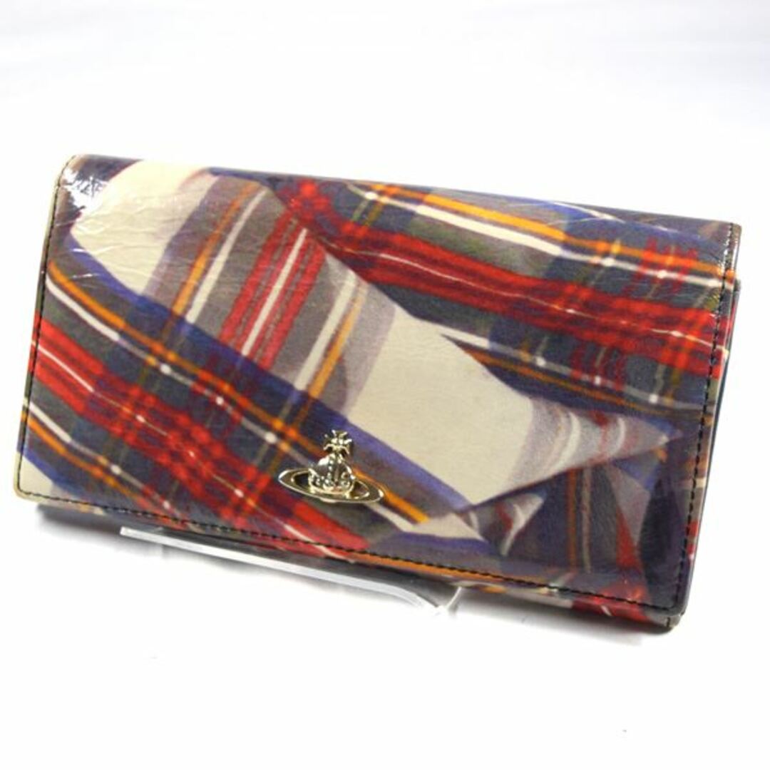 Vivienne Westwood / ヴィヴィアンウエストウッド ◆slouchy 二つ折り長財布 パテントレザー 財布 / サイフ / ウォレット / wallet / コイン ブランド  [0990006338]