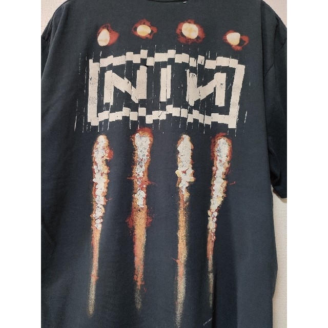 【値下げ不可】古着 90s Nine inch Nails ボロ 雰囲気 メンズのトップス(Tシャツ/カットソー(半袖/袖なし))の商品写真