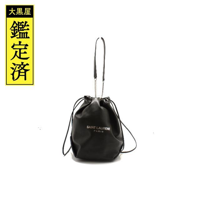 豊富なお得 美品 サンローラン テディ ショルダーバッグ レザー 巾着型