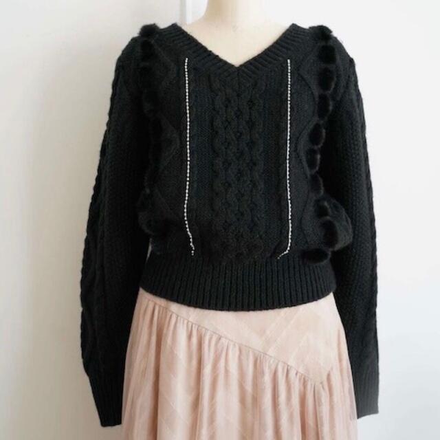 herlipto Shining Cable-knit Pullover