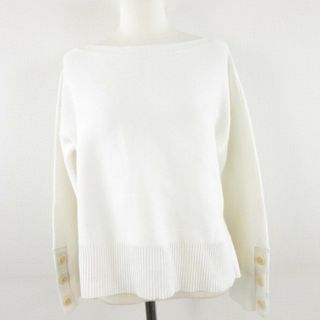 ジェイクルー(J.Crew)のジェイクルー J.CREW カットソー リブ ビッグシルエット 長袖 白 XS(カットソー(長袖/七分))