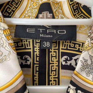 エトロ ETRO マオカラーブラウス サテン ペイズリー ブラウス カットソー