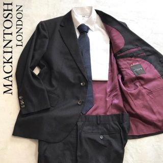 マッキントッシュ(MACKINTOSH)の【美品】マッキントッシュ ロンドン スーツ セットアップ 裏地ロゴ ワインレッド(セットアップ)