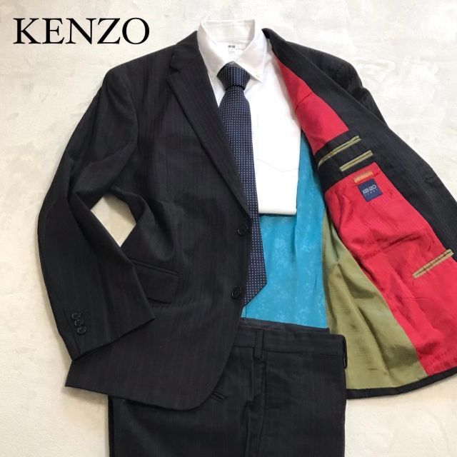 希少 年代物 KENZO 美品 花柄 デザイン セットアップ スーツ ケンゾー