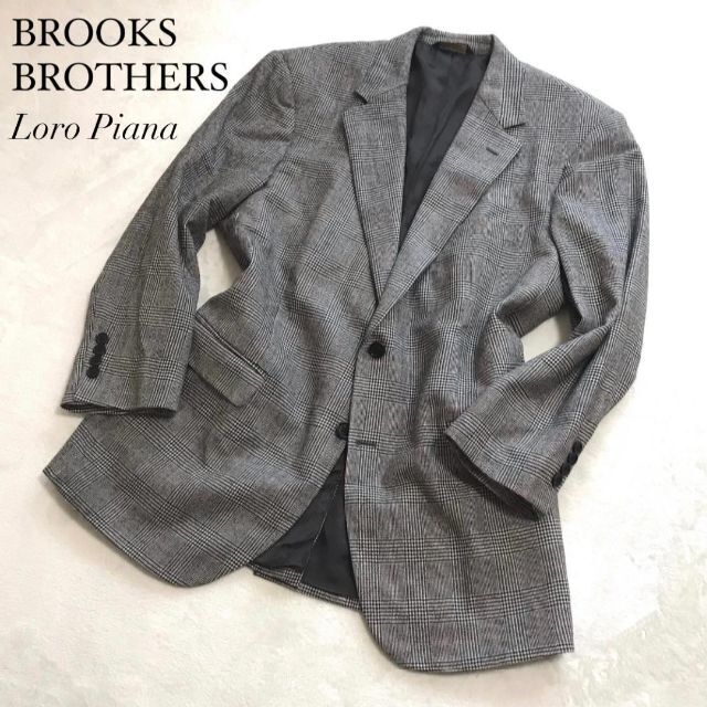 Brooks Brothers(ブルックスブラザース)の【最高級】ロロピアーナ生地 ブルックスブラザーズ テーラードジャケット チェック メンズのジャケット/アウター(テーラードジャケット)の商品写真