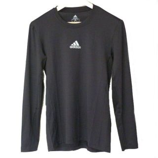 アディダス(adidas)の新品◆(O)(XL)アディダス 黒テックフィットロングスリーブTシャツ /ロンT(Tシャツ/カットソー(七分/長袖))