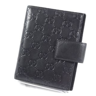 グッチ(Gucci)のGUCCI / グッチ ■ GG ミニ 6穴システム手帳 レザー ブラック 手帳 / アドレス / 住所録 ブランド 中古 [0990007764](その他)