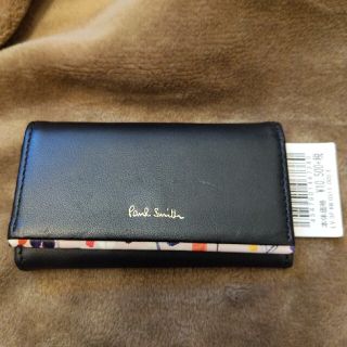 ポールスミス(Paul Smith)のPaul Smith キーケース 黒&ピンク花柄(キーケース)