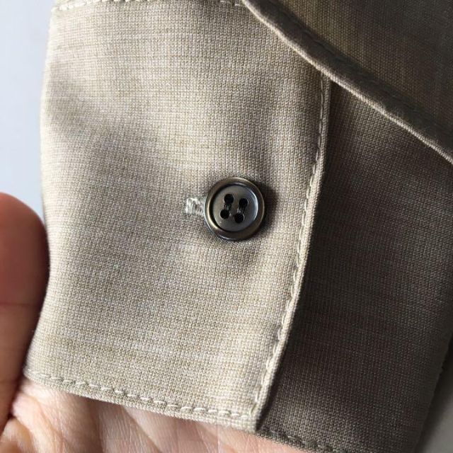 【美品】【完売品】クラネ CLANE ベージュフリルシャツワンピースロング 7