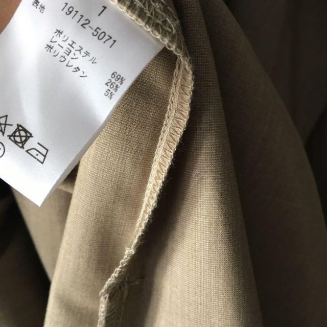 【美品】【完売品】クラネ CLANE ベージュフリルシャツワンピースロング 8