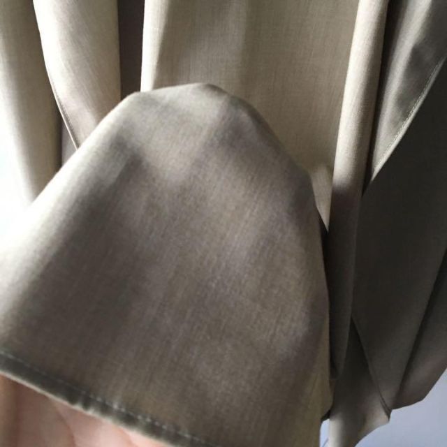 【美品】【完売品】クラネ CLANE ベージュフリルシャツワンピースロング 9