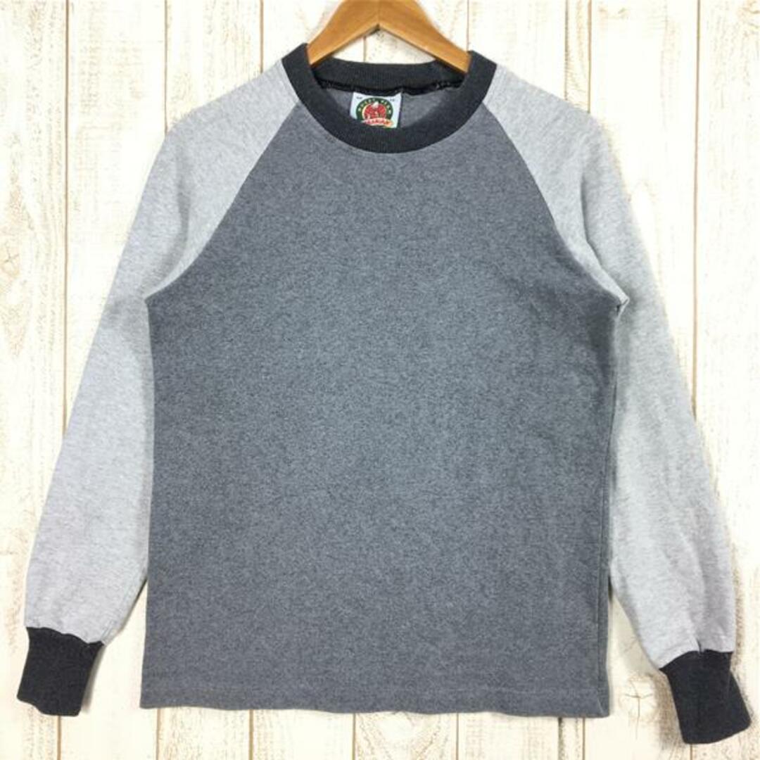 生産国MENs XS  バーバリアン クルーネック ラグラン スリーブ ロングスリーブ ラグビーシャツ CREW NECK RAGLAN SLEEVE LONG SLEEVE RUGBY JERSEY カナダ製 BARBARIAN グレー系