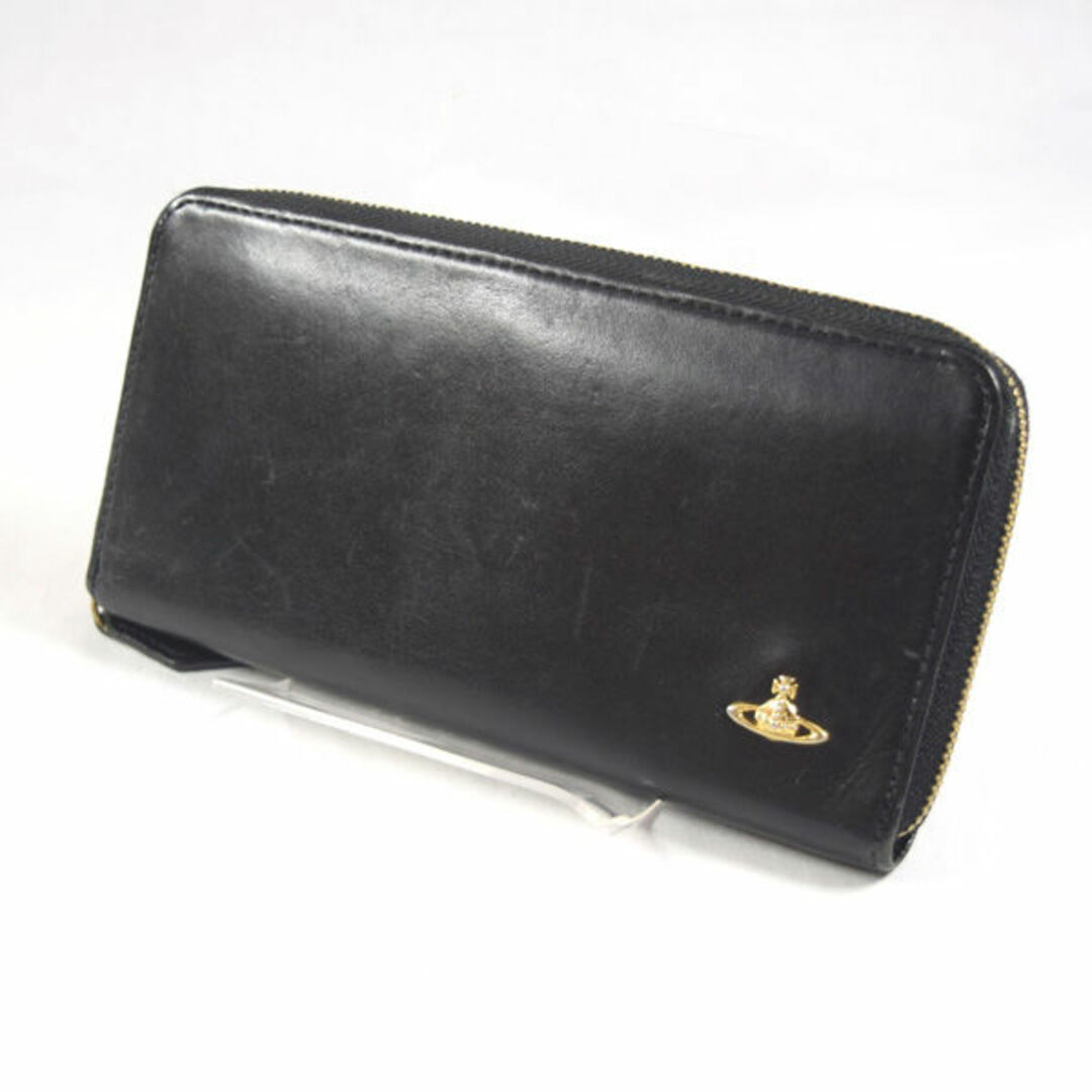 Vivienne Westwood / ヴィヴィアンウエストウッド ■ ラウンドファスナー長財布 ブラック 財布 / サイフ / ウォレット / wallet / コイン ブランド  [0990008092]