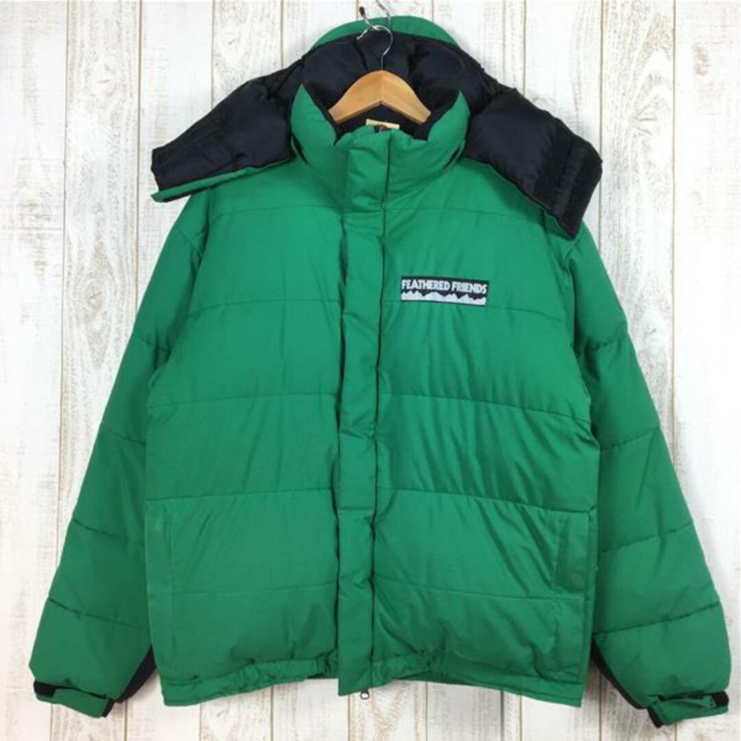 MENs M  フェザードフレンズ フロント ポイント ジャケット Front Point Jacket ダウン フーディ アメリカ製 貸出用？ サンプル？ 入手困難 FEATHERED FRIENDS グリーン系